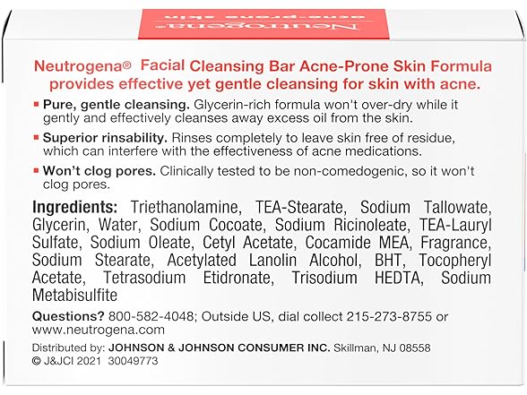 Neutrogena Facial Cleansing Bar Acne 3.5oz