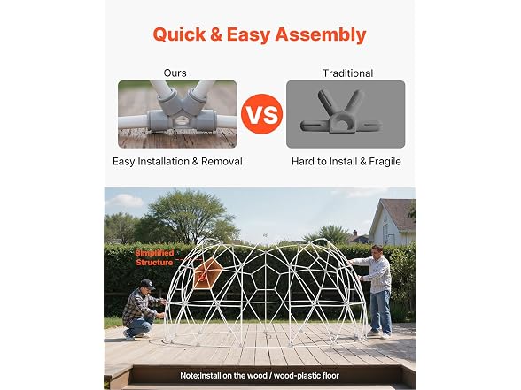 Garden Dome Tent, 12 x 7.2 ft Clear