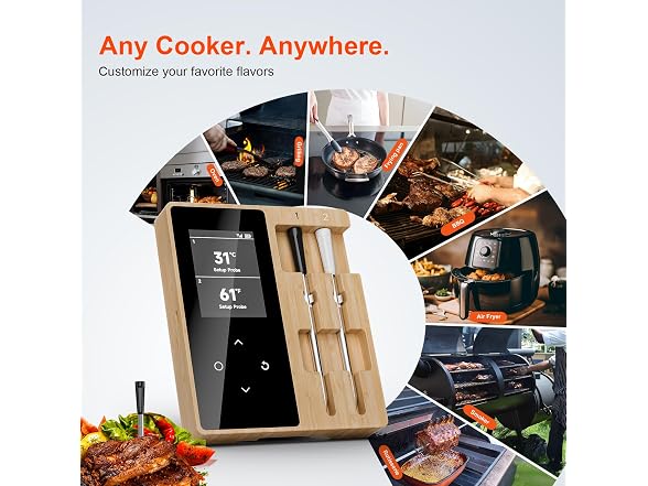 Heieeus Smart Meat Thermometer Dual Probe
