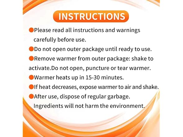 100 Pack Disposable Hand Warmers