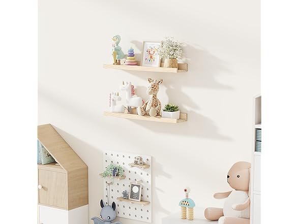Fun Memories 24 inch Solid Wood Floating Shelves