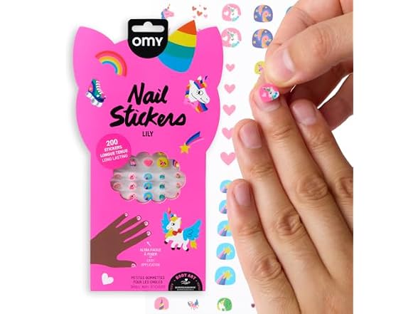 Omy Unicorn Nail Stickers for Kids