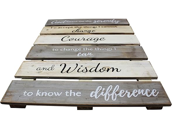 Rustic Serenity Prayer Wall Sign