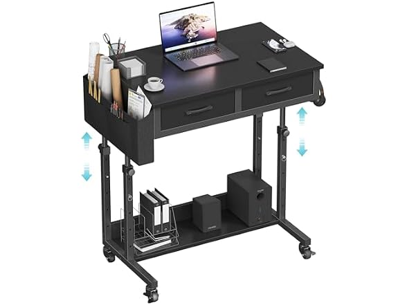 WINAZ Rolling Standing Desk Adjustable