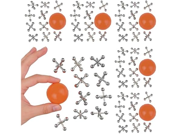 Metal Jacks With Ball - 12 sets per unit
