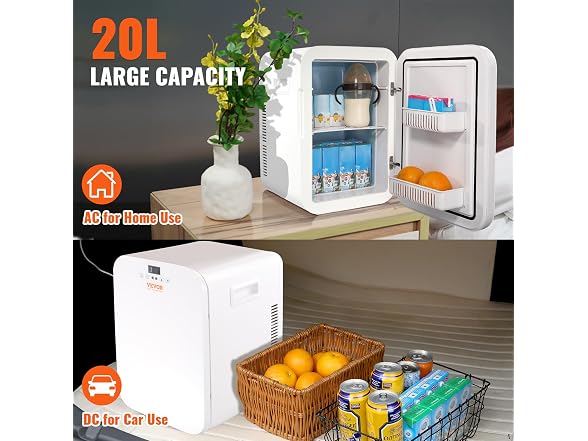 VEVOR Mini Fridge, 20L Skincare Fridges