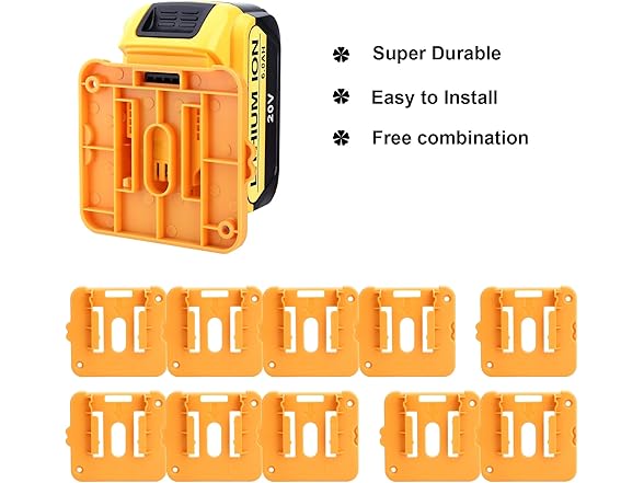 Qbmel 5 Packs Battery Mount Holder