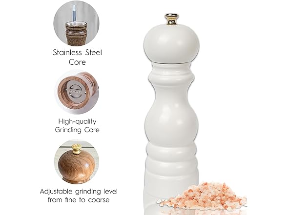 Glios Walnut Color Wooden Salt Hand Mill