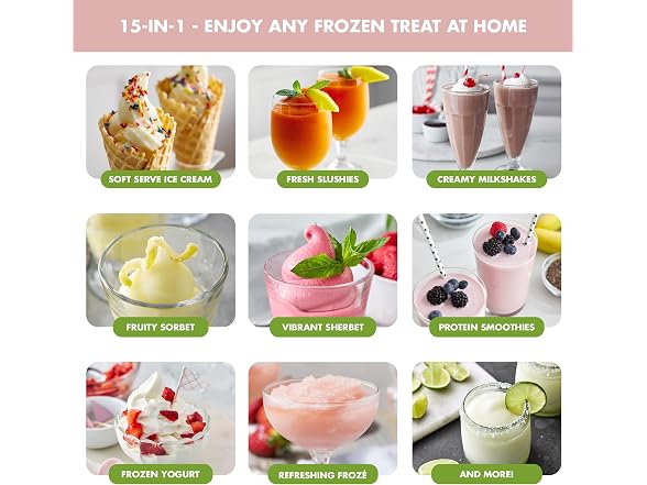 GreenPan Frost Ice Cream Maker & Slushie Machine Pink