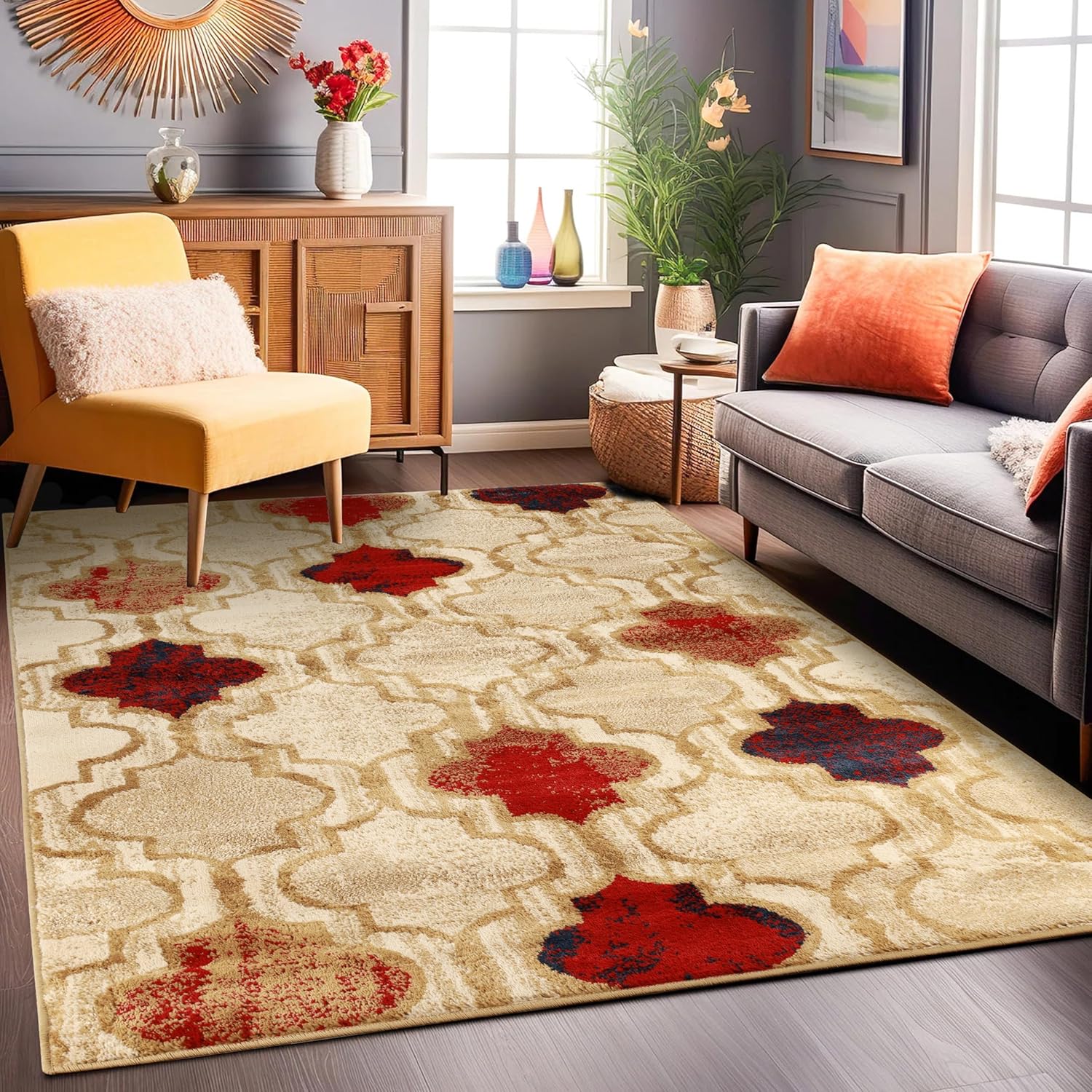 Superior Contemporary Trellis Geometric Indoor Rug (Your Choice) - Gallery 23