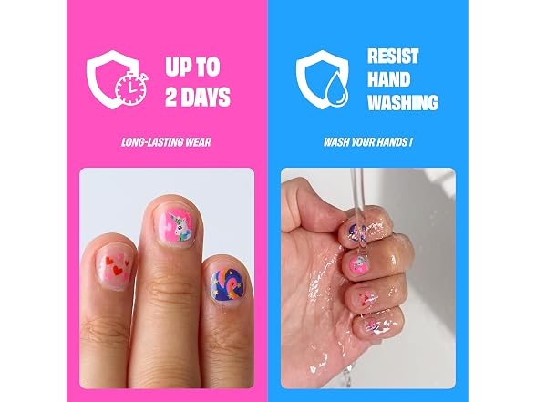 Omy Unicorn Nail Stickers for Kids