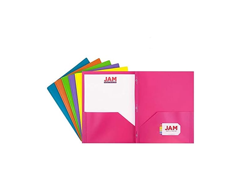 JAM Paper Plastic Color POP Folders