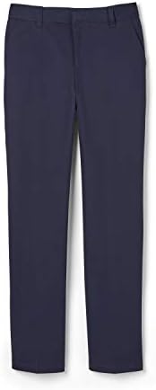 French Toast Boys' Adjustable Waist Relaxed Fit Pant (Standard & Husky), Navy Blue, 4