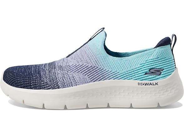 Skechers Women's Go Walk Flex Cali Sunset Sneaker, Navy/Aqua, 10