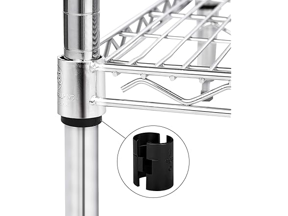 Wire Shelf Lock Clips 24pc Black