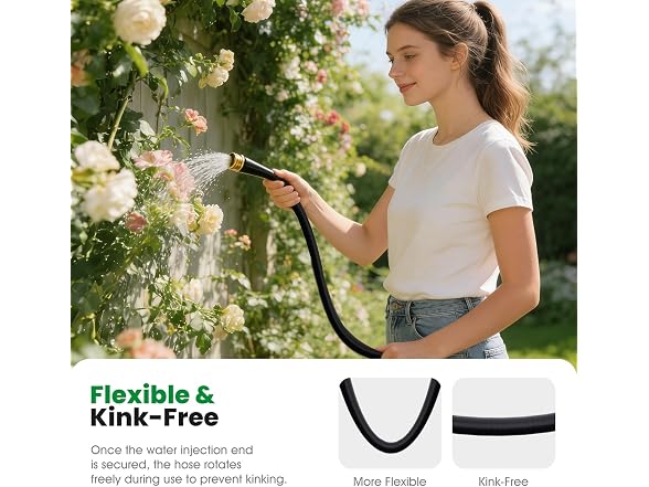 HDking 50FT Non-Expanding Garden Hose