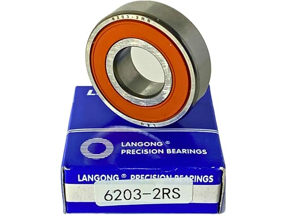 2 Pcs 6203-2RS Double Rubber Seal