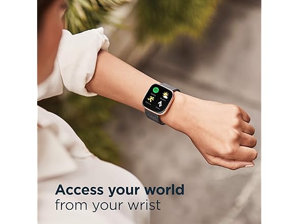 Fitbit Versa 2 Special Edition Health and Fitness Smartwatch with Heart Rate, Music, Alexa Built-In, Sleep and Swim Tracking, Smoke Woven/Mist Grey, One Size (S and L Bands Included) (Open Box)