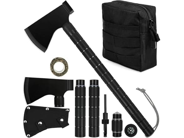 KISIQI Camping Axe with Sheath Folding