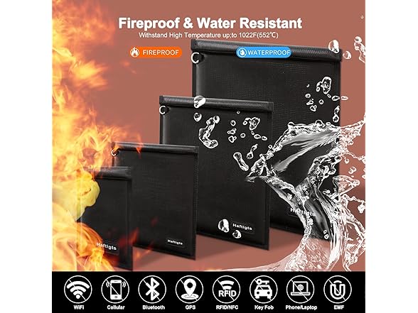 Haftigts 4 Pack Faraday Bags