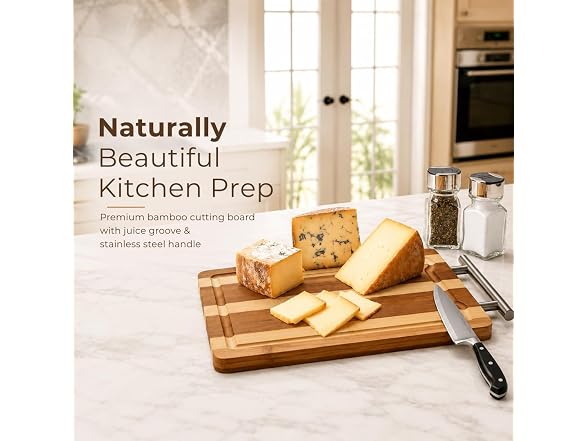 Kitchen Details Stripe Bamboo Cutting Board