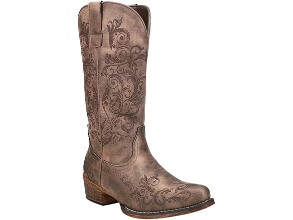 ROPER Womens Tall Stuff Embroidery Boots, 6.5 (Open Box)