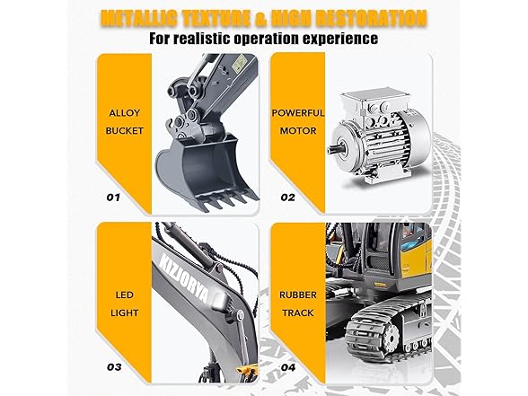 KIZJORYA Remote Control Excavator Toy