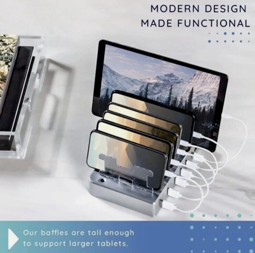 6 Port Charging Station with Cables - Gallery 9
