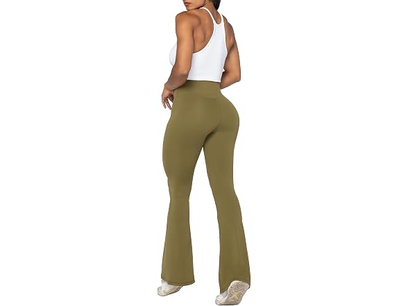 Sunzel Flare Leggings 30in XS Martini Olive
