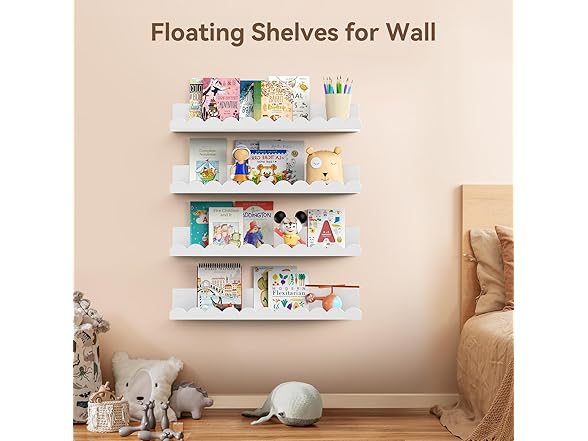 Nursery Book Shelves 4 Pack