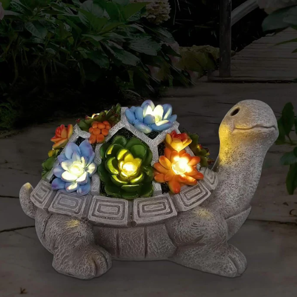 Hakol Solar Garden Outdoor Statue Turtle - Gallery 7