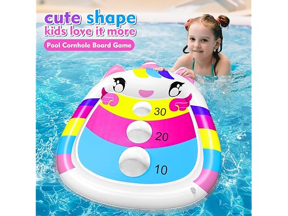 2 Pack Inflatable Unicorn Pool Cornhole