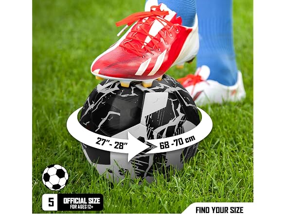RBX Size 5 Soccer Ball White/Black