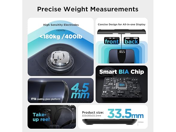 Smart Body Fat Scale BMI 8 Electrode