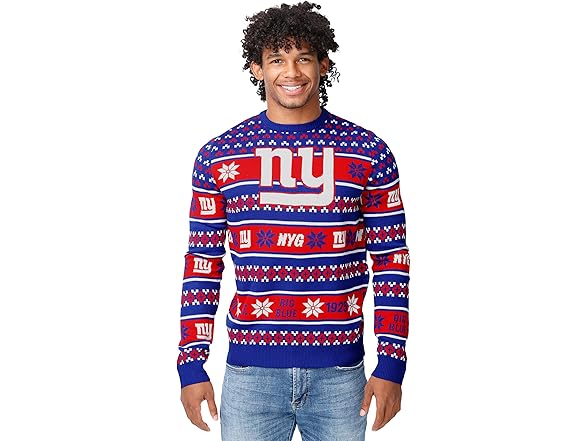 NEW YORK GIANTS Big Logo Ugly Sweater (M)