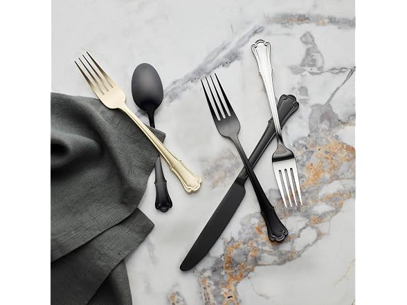 Oneida Flatware Set, Satin Black Finish, 20 Piece Set