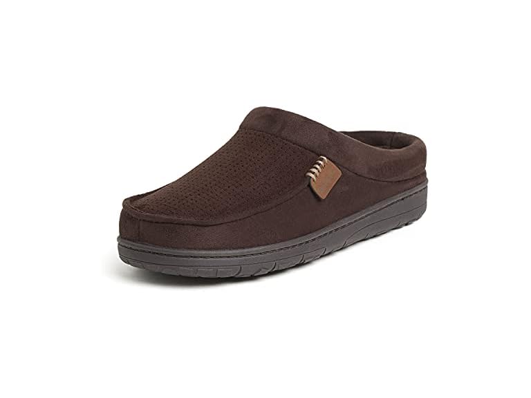 Dearfoams Mens Memory Foam Slippers