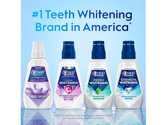 Crest 3DWhite Mouthwash, 33.8 fl oz