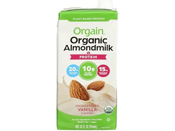 Orgain Almond Milk Unsweetened, 32oz