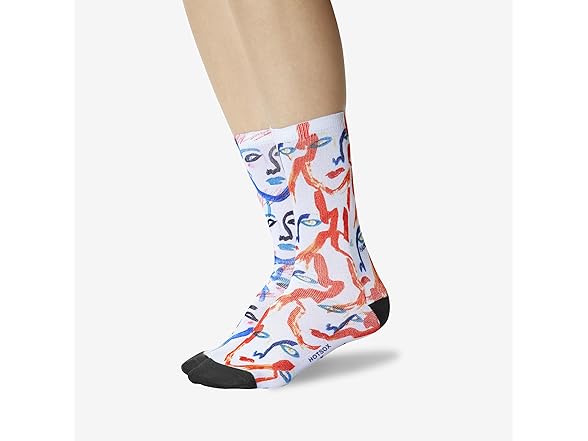 Hot Sox Women's Faces Crew Socks (4-10)