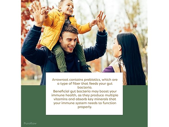 PuroRaw Arrowroot Starch Powder, 2lb Gluten Free