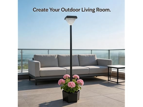 DJGIFI Solar LED Post Light Planter