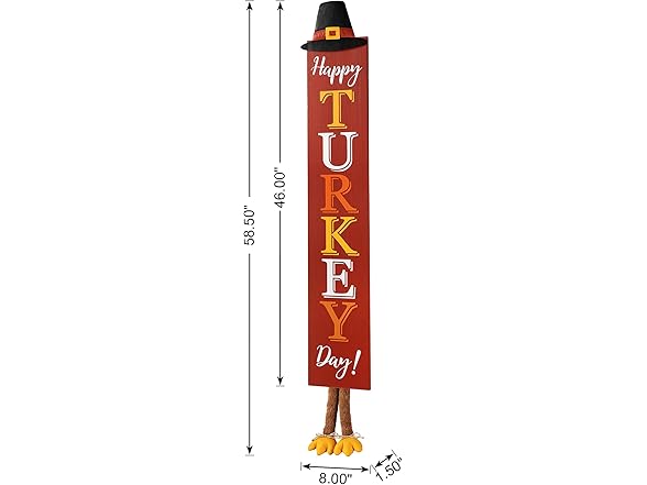 Glitzhome Wooden Happy Thanksgiving Porch Sign