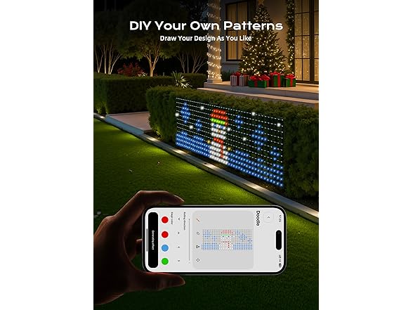 Brightown Smart Christmas Net Lights Outdoor 6*3ft 288 LED