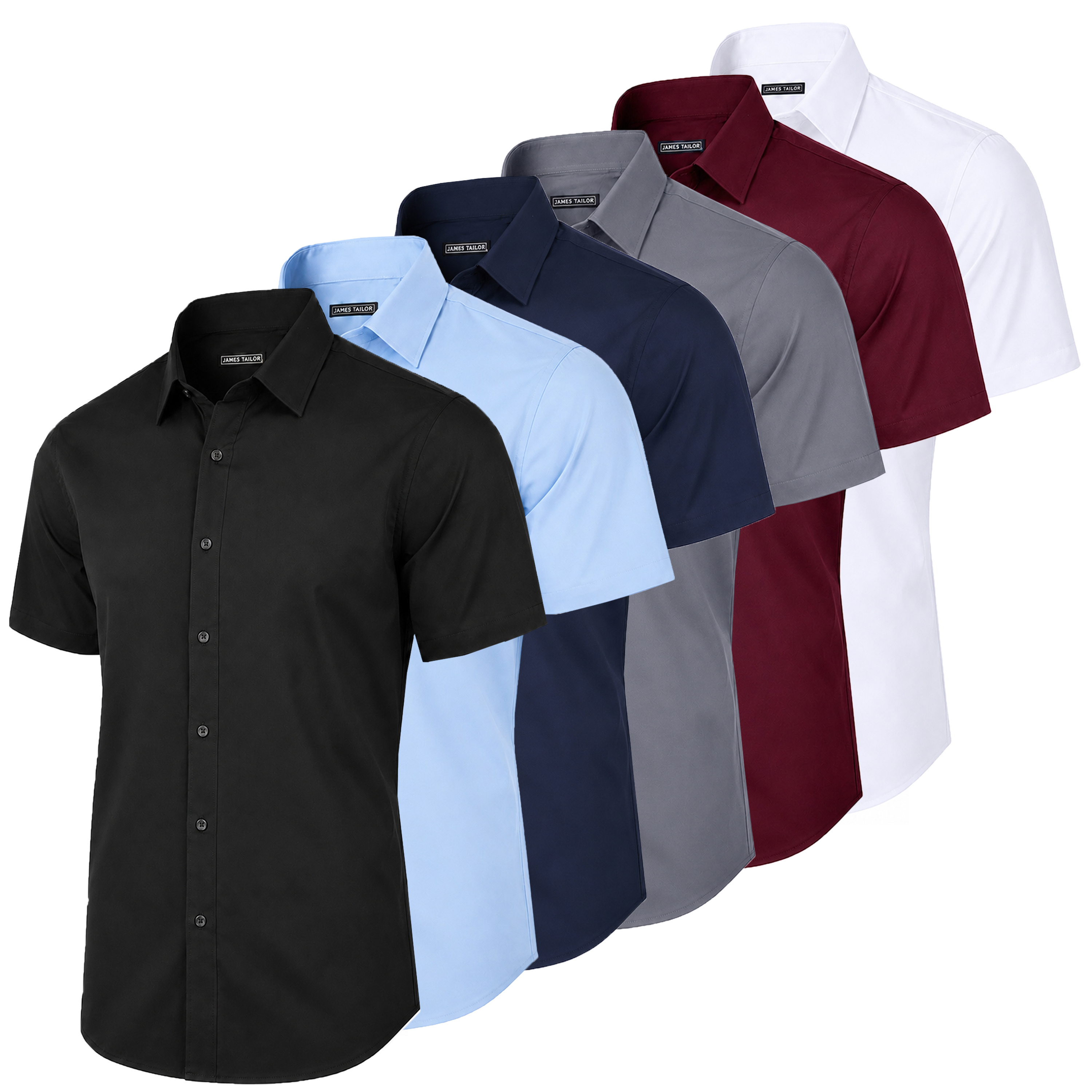 3Pk Mens S/S Stretch Dress Shirt - Gallery 12