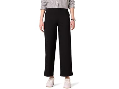 $6.99, Was $19.90, 64% Off! Amazon Essentials Women Pull Wide Leg Ponte Pant dealfomo