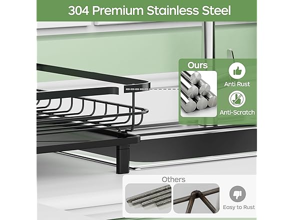 ROTTOGOON Black Dish Drying Rack