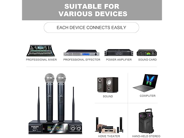 BAOLESH UHF Wireless Microphone System