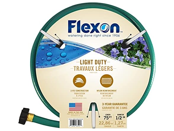 Flexon 1/2" x 75ft Light Duty Garden Hose