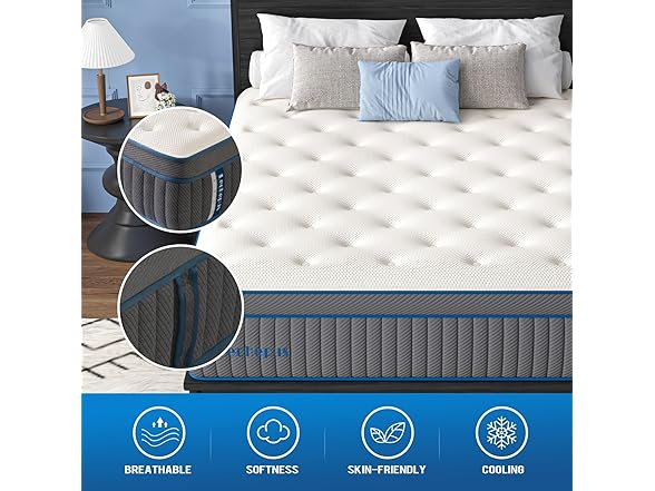 Lechepussleep Queen Mattress,14 Inch Cooling